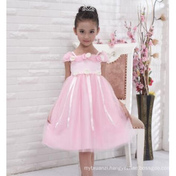 new design baby girls puffy dress/party dress/floral dress for wedding wear